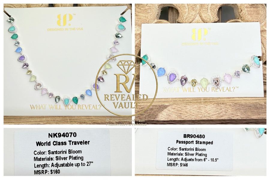 Traveler & Passport Stamped - Santorini Bloom - Jewel Candy Destinations 2026