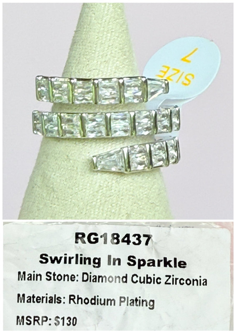 Swirling in Sparkle - Size 7 - April Birthday 2025