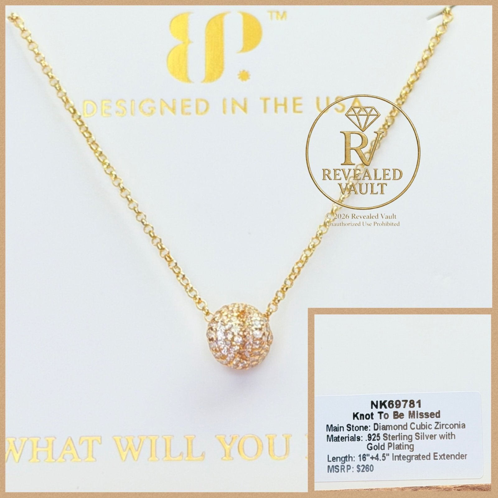 Knot To Be Missed - Sterling Club Vermeil
