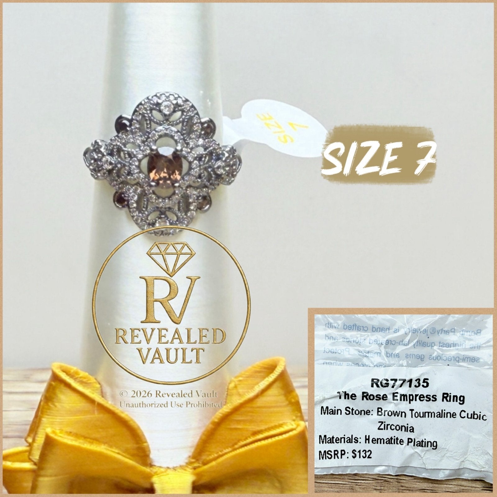 The Rose Empress Ring - Size 7 - OG