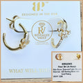 Fleur De Lis Hoops - Sterling Club Vermeil