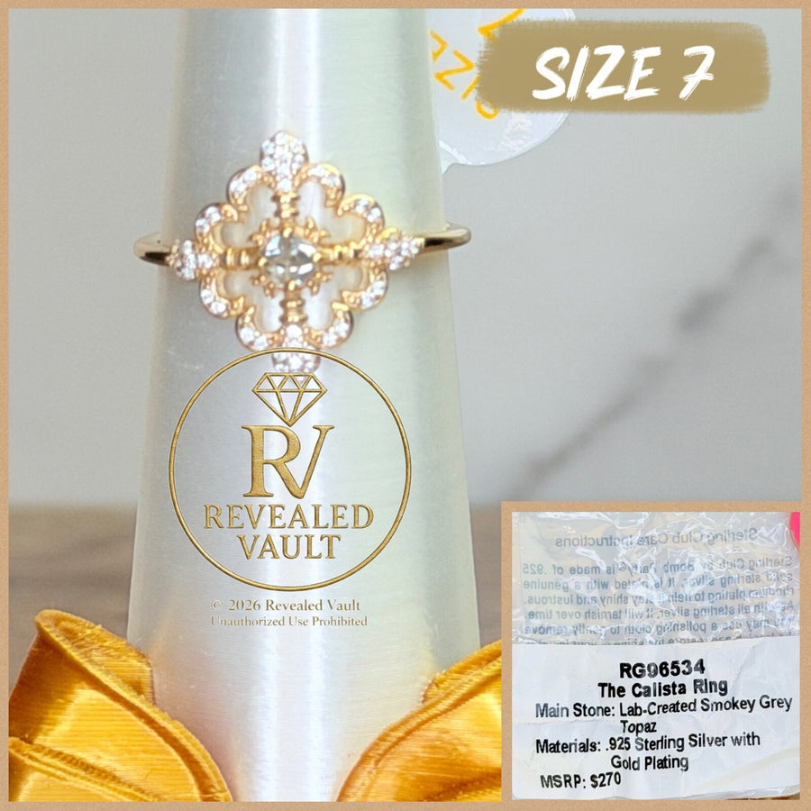 The Calista Ring - Size 7 - Sterling Club Vermeil