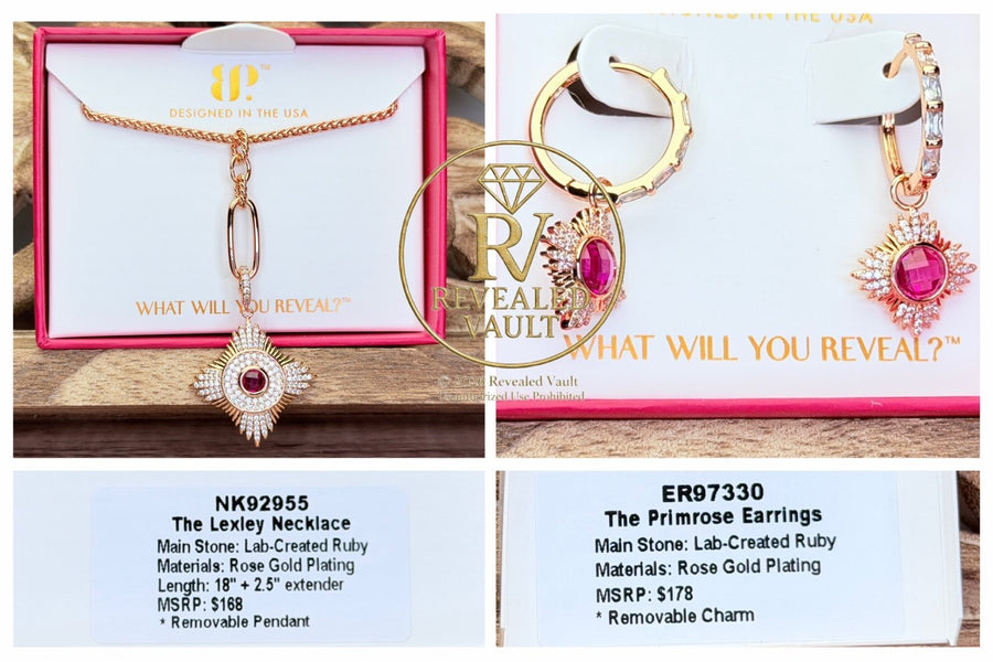 The Lexley Necklace & The Primrose Earrings - July Birthday 2026