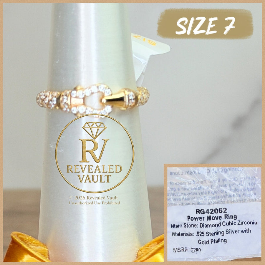 Power Move Ring - Size 7 - Sterling Club Vermeil