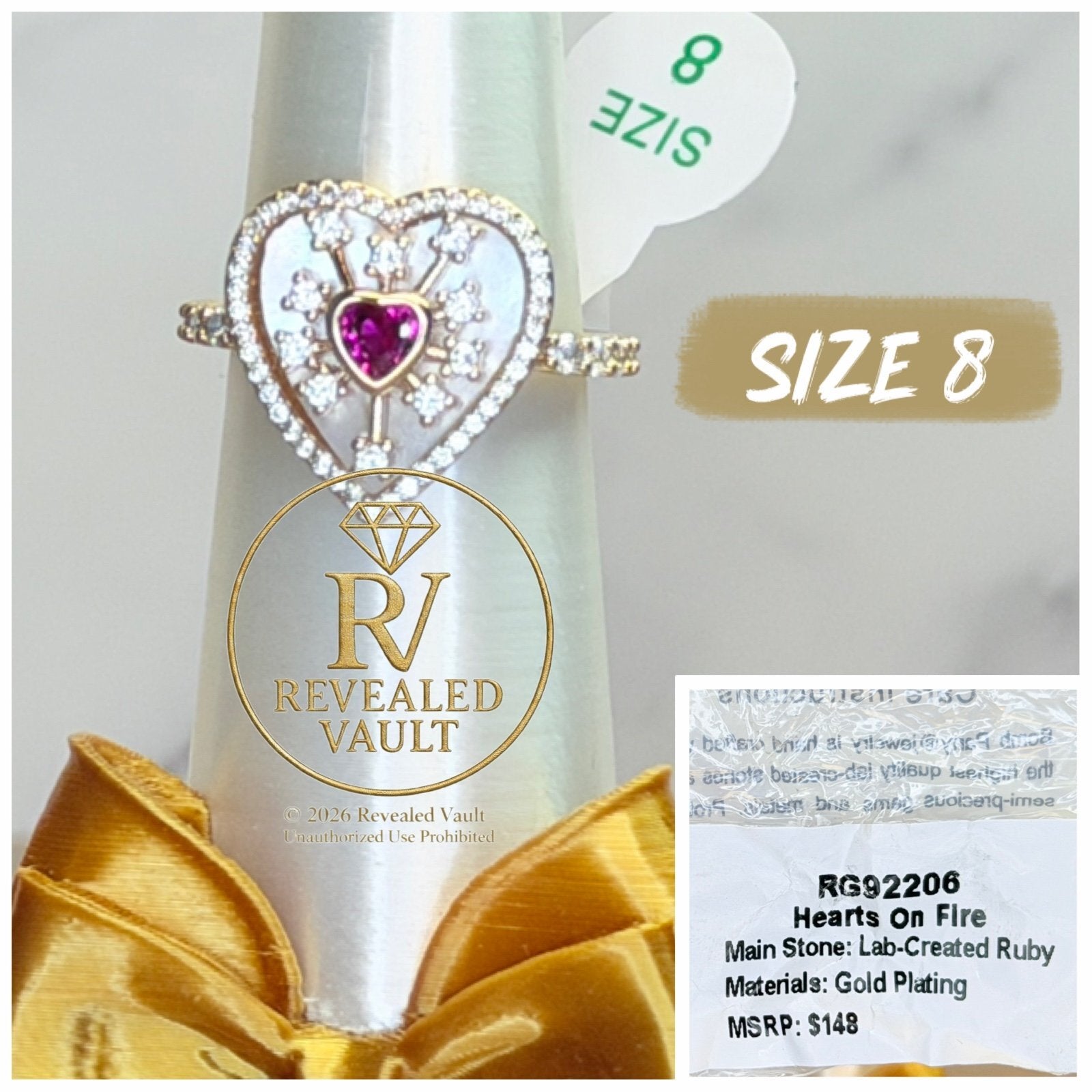 Hearts On Fire - Size 8 - July Birthday 2026