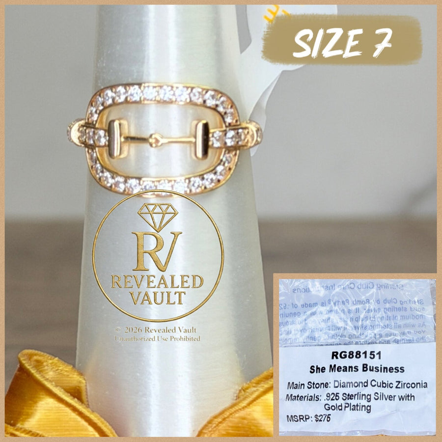 She Means Business - Size 7 - Sterling Club Vermeil