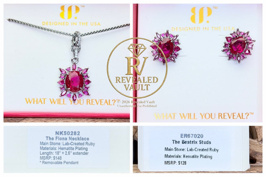 The Fiona Necklace & The Beatrix Studs - July Birthday 2026