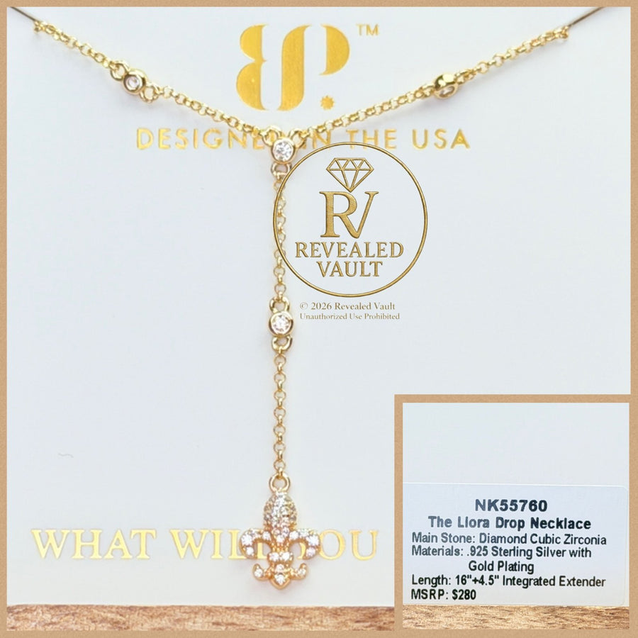 The Liora Drop Necklace - Sterling Club Vermeil