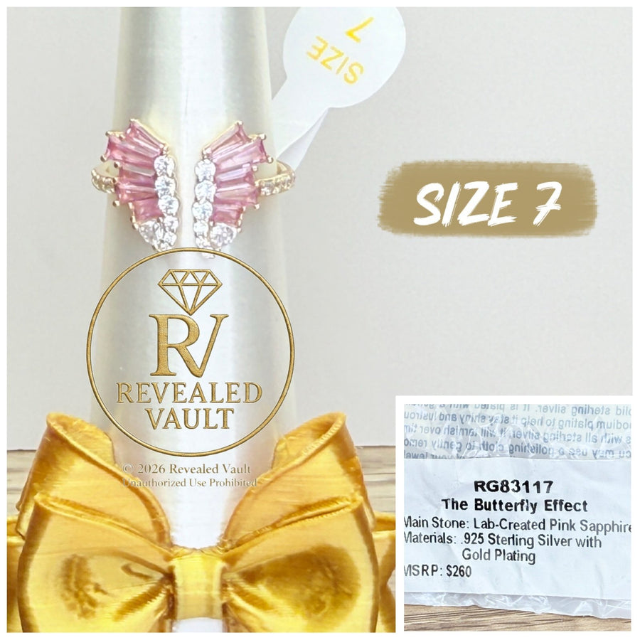 The Butterfly Effect - Size 7 - Sterling Club Vermeil