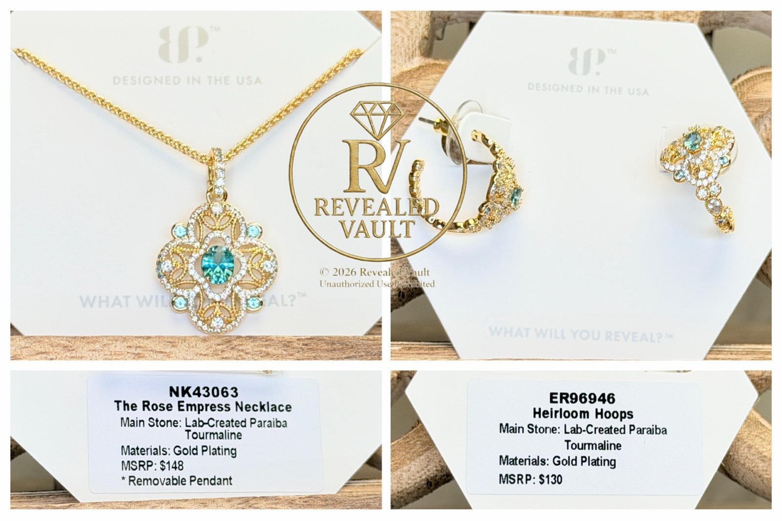 The Rose Empress Necklace & Heirloom Hoops - OG