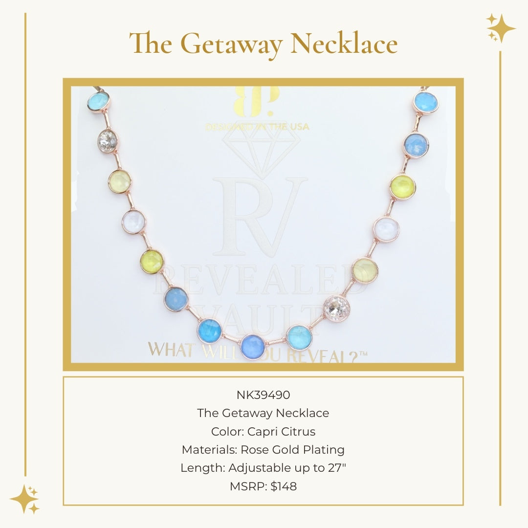 The Getaway Necklace - Capri Citrus - Jewel Candy Destinations 2026