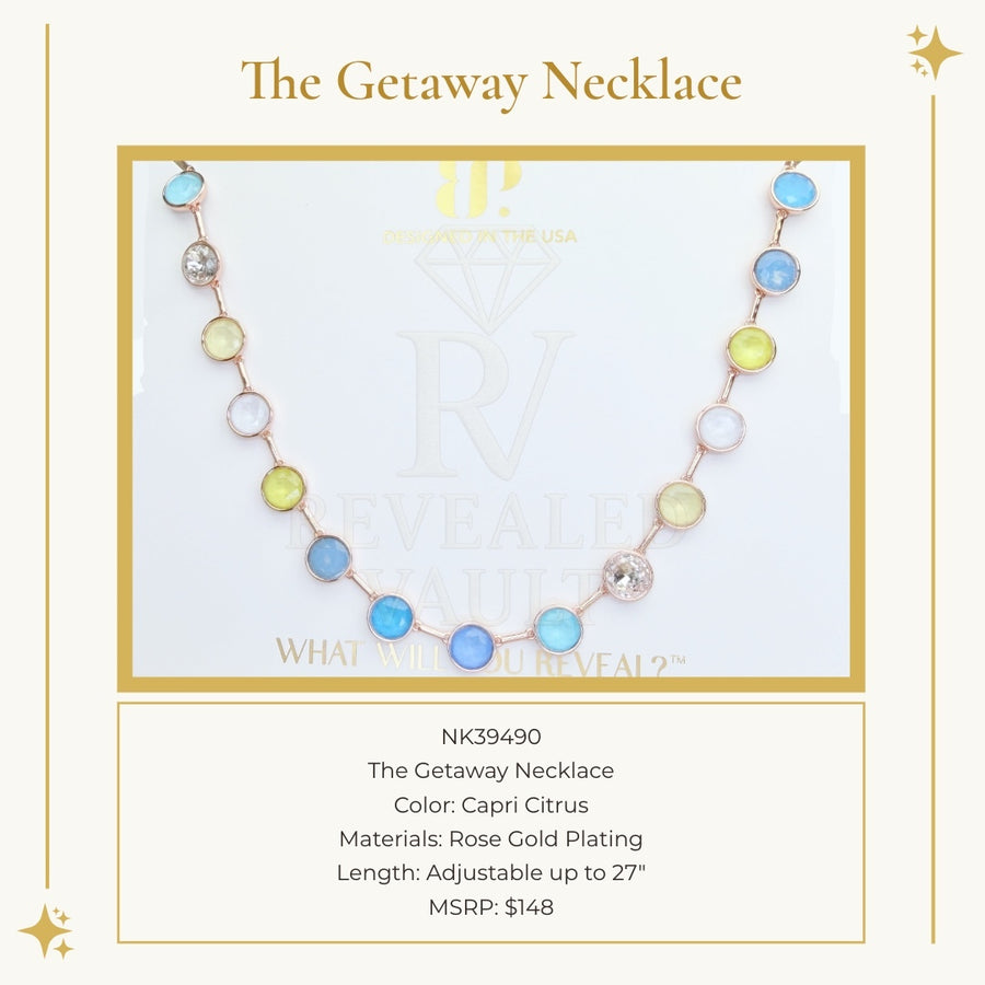 The Getaway Necklace - Capri Citrus - Jewel Candy Destinations 2026