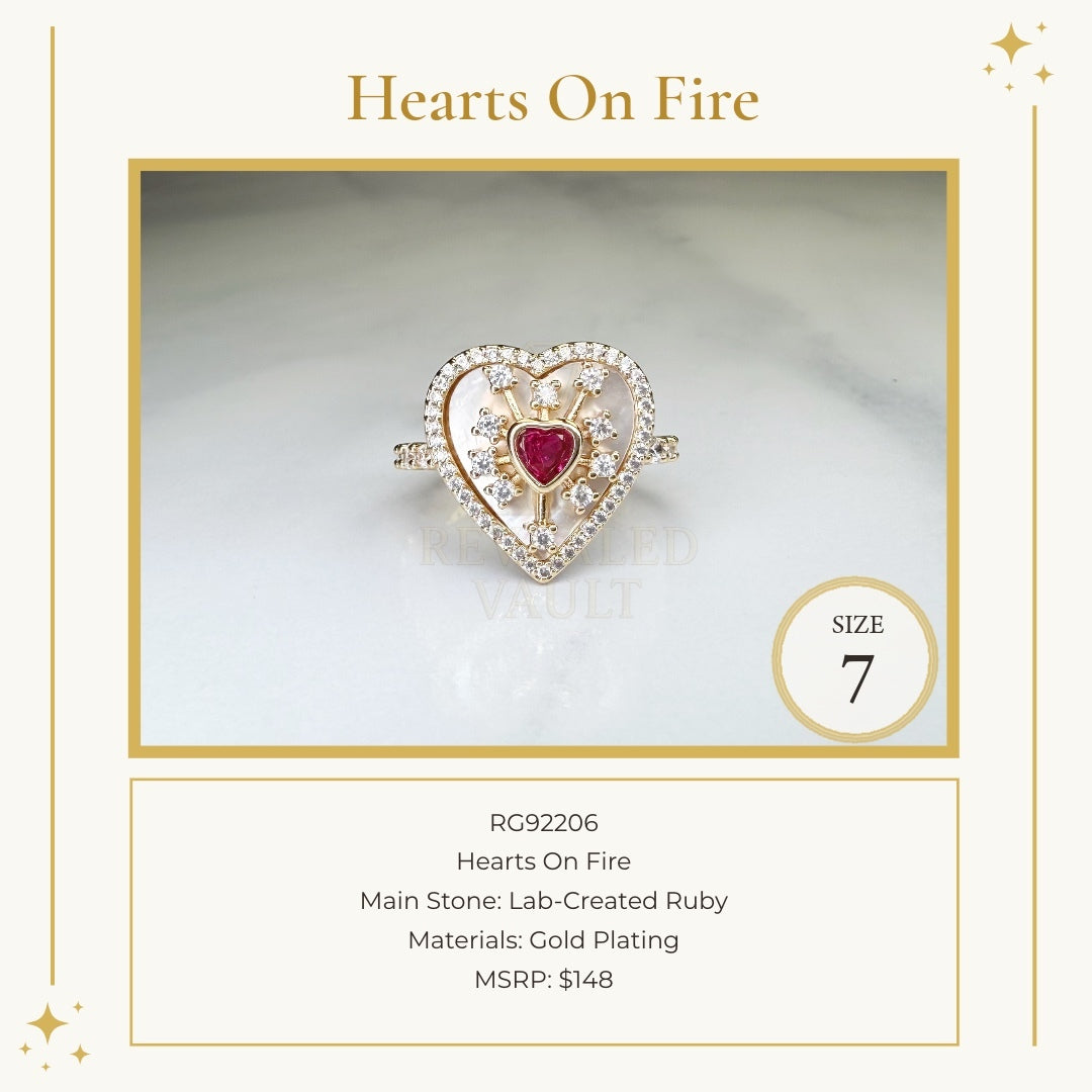 Hearts On Fire - Size 7 - July Birthday 2026