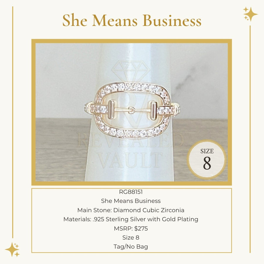 She Means Business - Size 8 - Sterling Club Vermeil