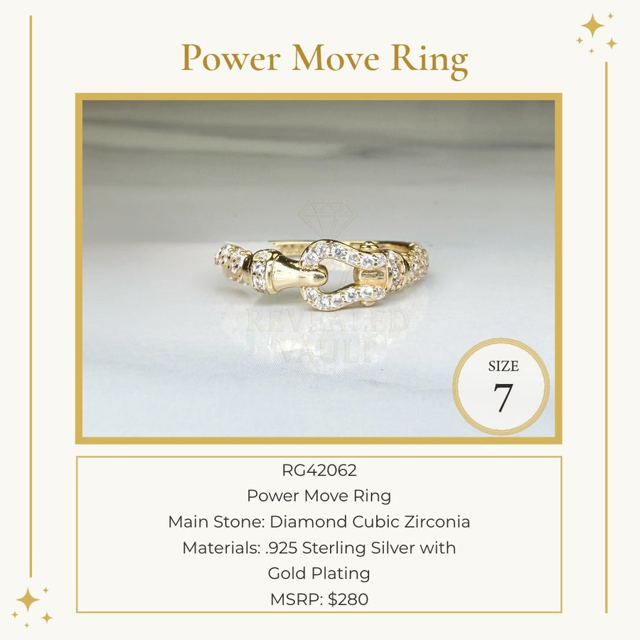 Power Move Ring - Size 7 - Sterling Club Vermeil