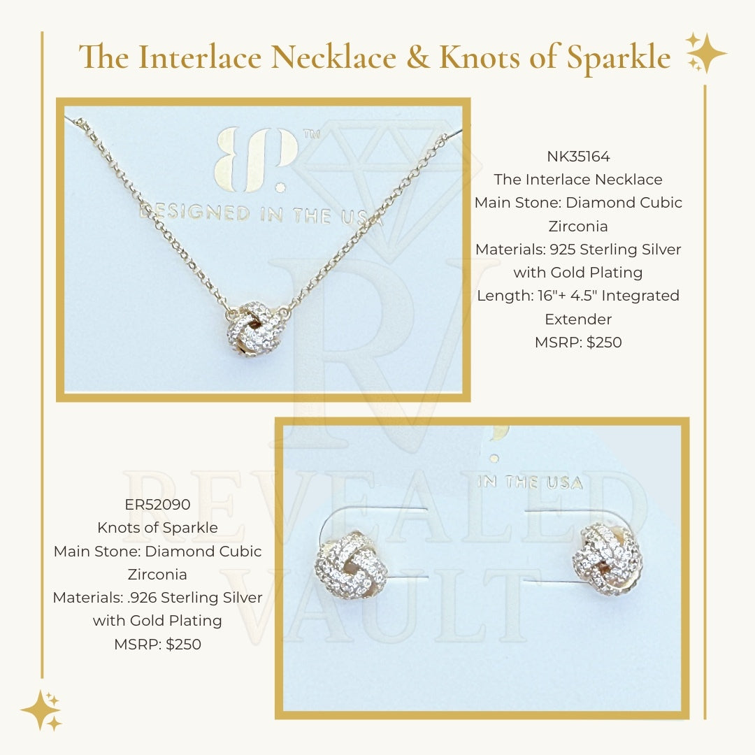 The Interlace Necklace & Knots of Sparkle - Sterling Club Vermeil