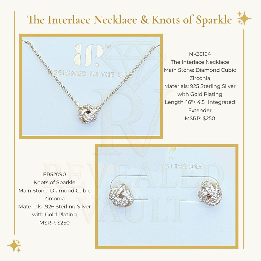 The Interlace Necklace & Knots of Sparkle - Sterling Club Vermeil