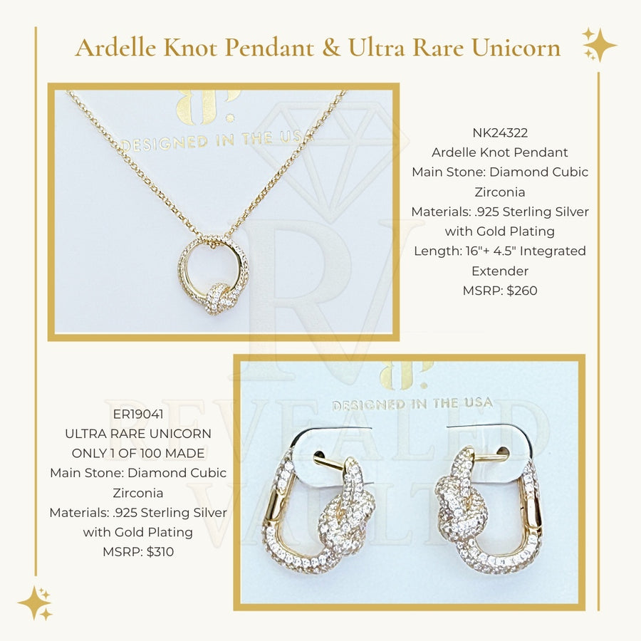 Ardelle Knot Pendant & Ultra Rare Unicorn - Sterling Club Vermeil