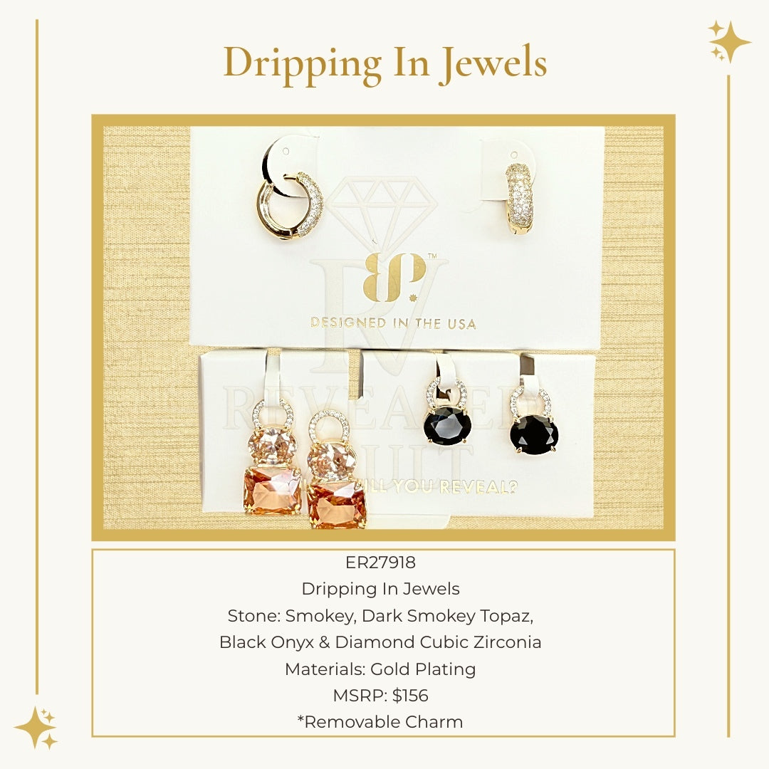 Dripping In Jewels - Charming Hoops