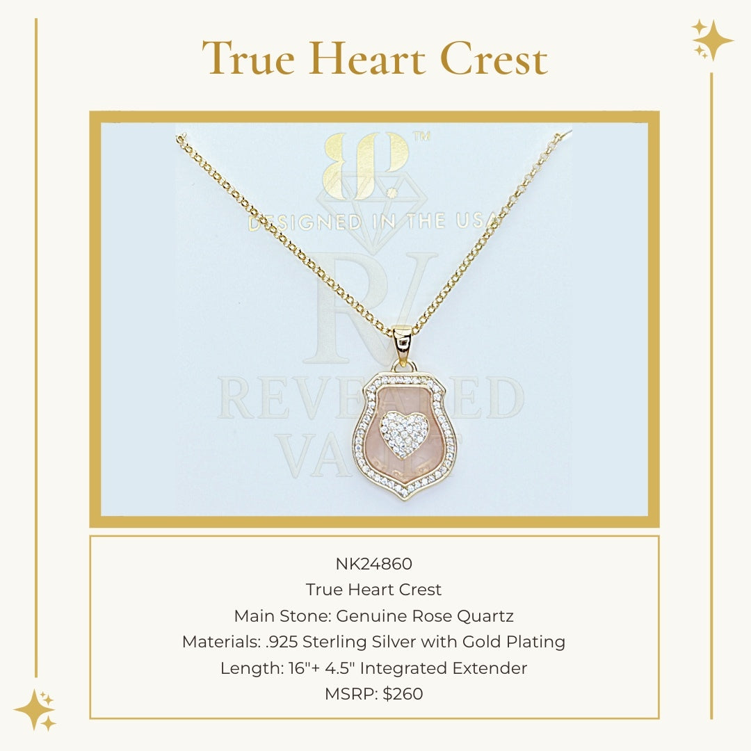 True Heart Crest - Sterling Club Vermeil