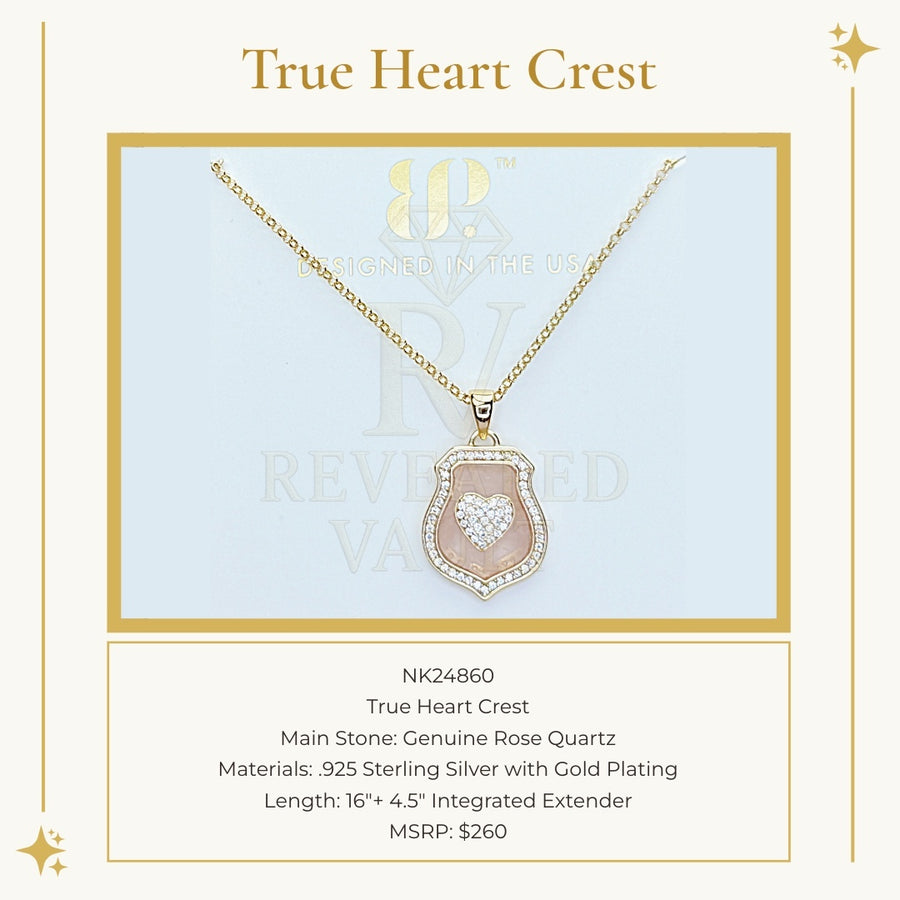 True Heart Crest - Sterling Club Vermeil