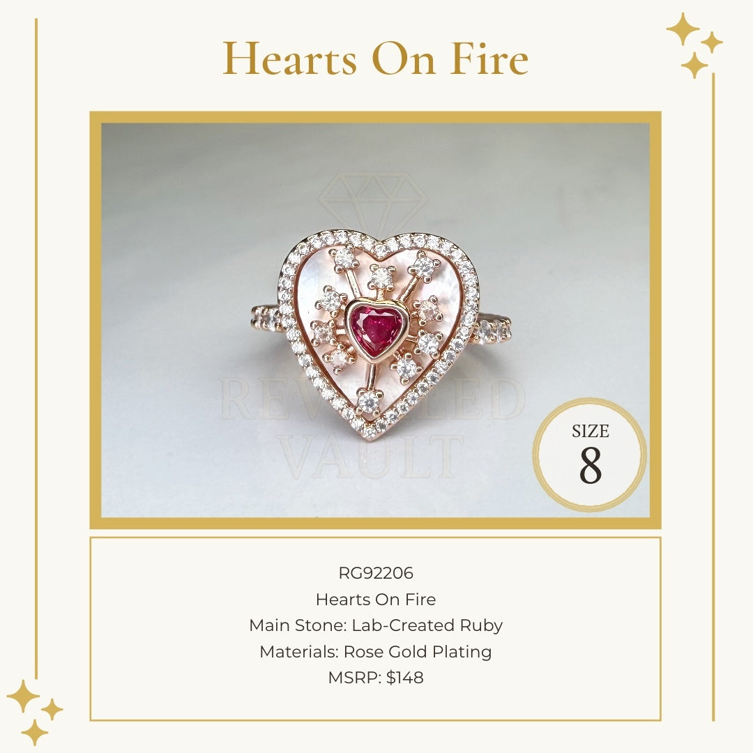 Hearts On Fire - Size 8 - July Birthday 2026