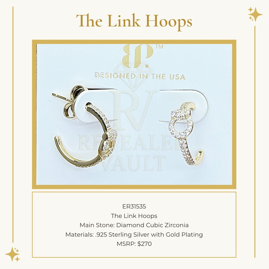The Link Hoops - Sterling Club Vermeil