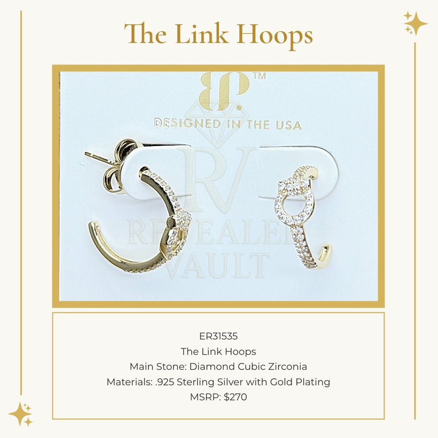 The Link Hoops - Sterling Club Vermeil