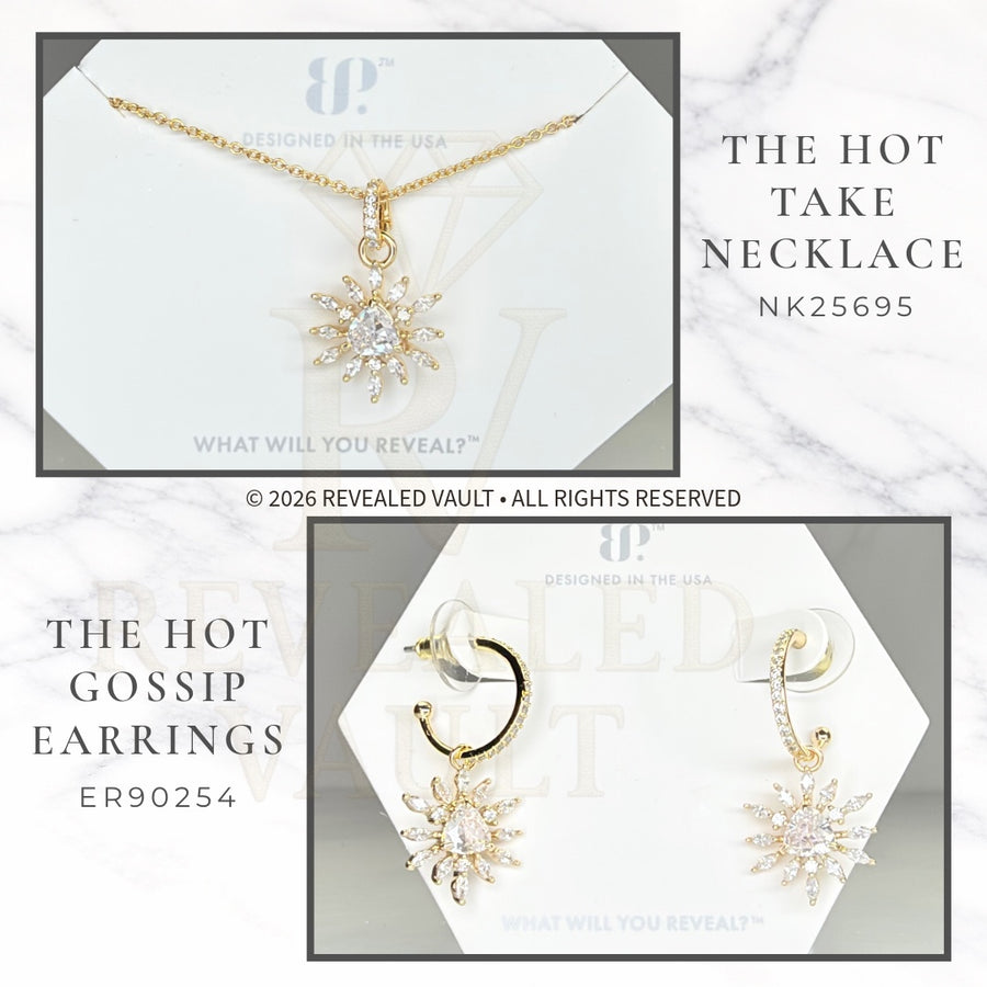 The Hot Take Necklace & The Hot Gossip Earrings  - OG