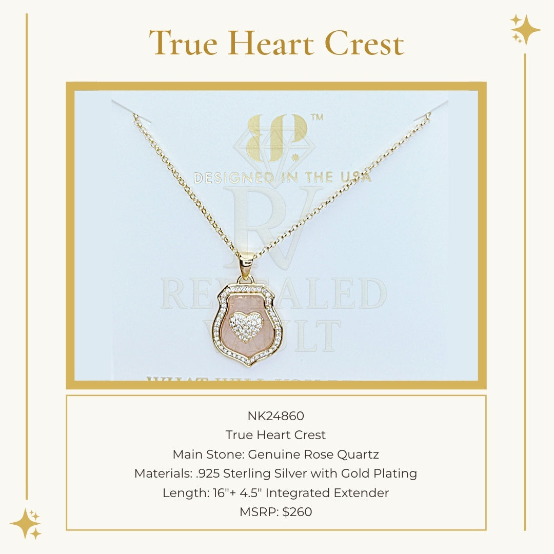 True Heart Crest - Sterling Club Vermeil