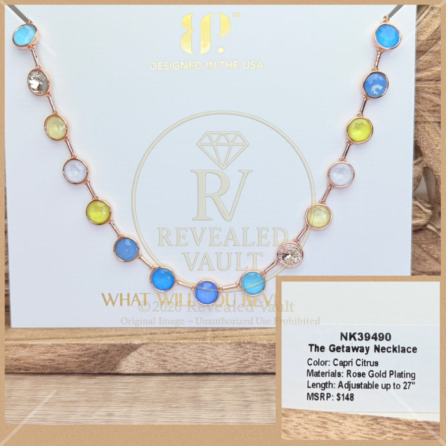 The Getaway Necklace - Capri Citrus - Jewel Candy Destinations 2026