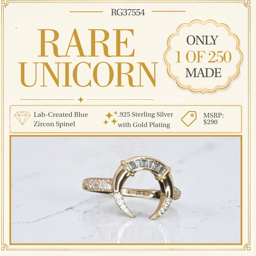 Rare Unicorn  - Size 9 - Sterling Club Vermeil