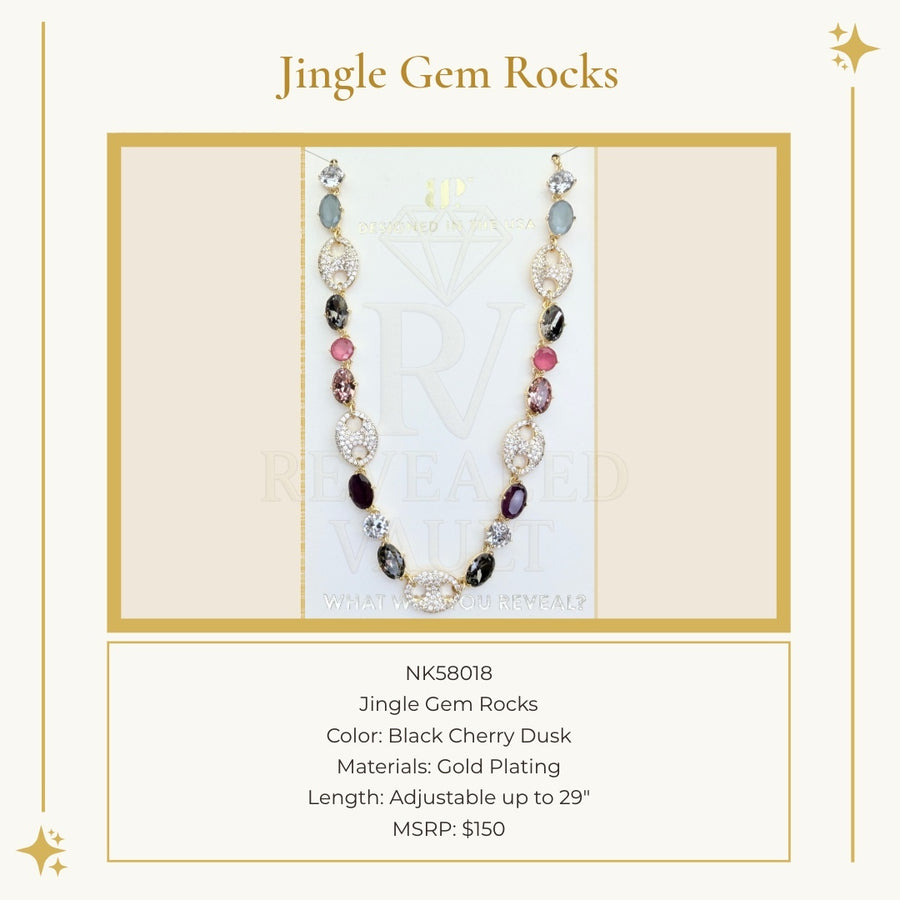 Jingle Gem Rocks - Black Cherry Dusk - Holiday Jewel Candy