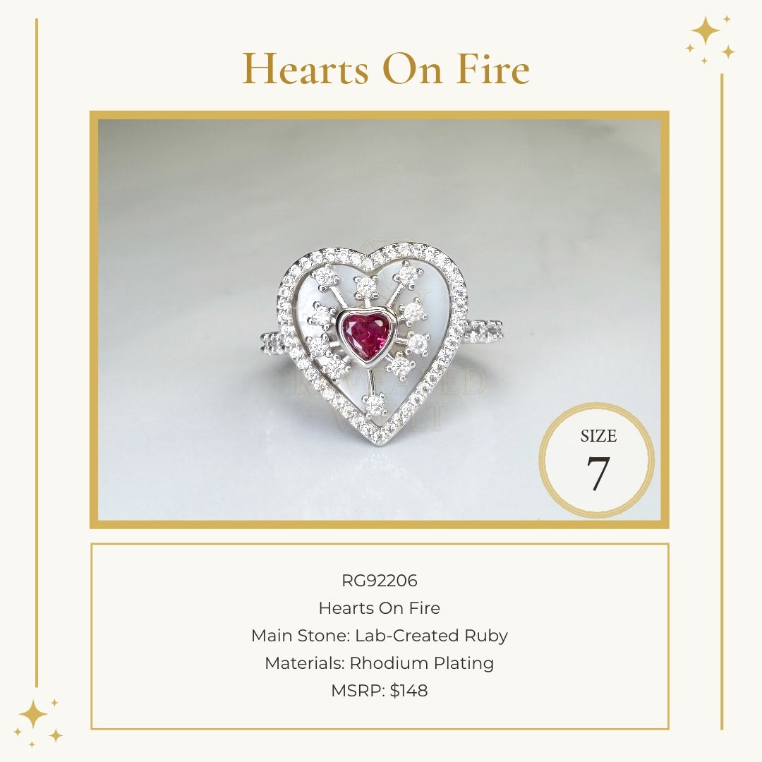 Hearts On Fire - Size 7 - July Birthday 2026