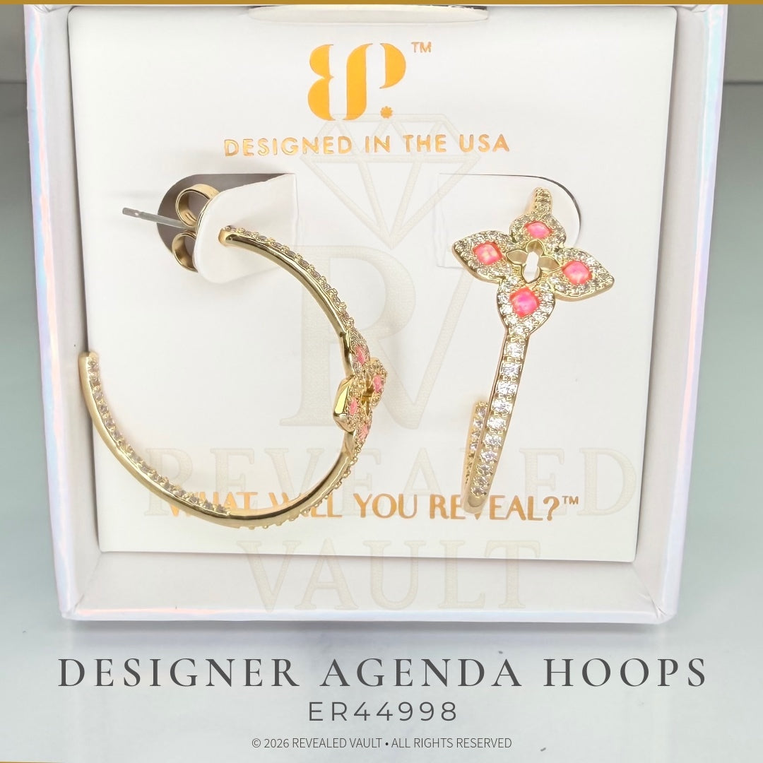 Designer Agenda Hoops - October Birthday 2026