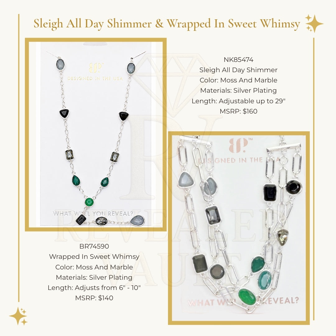 Sleigh All Day Shimmer & Wrapped In Sweet Whimsy - Moss - Holiday Jewel Candy
