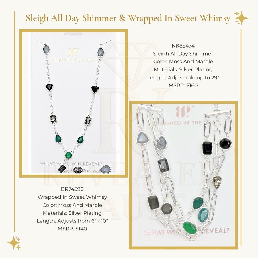 Sleigh All Day Shimmer & Wrapped In Sweet Whimsy - Moss - Holiday Jewel Candy