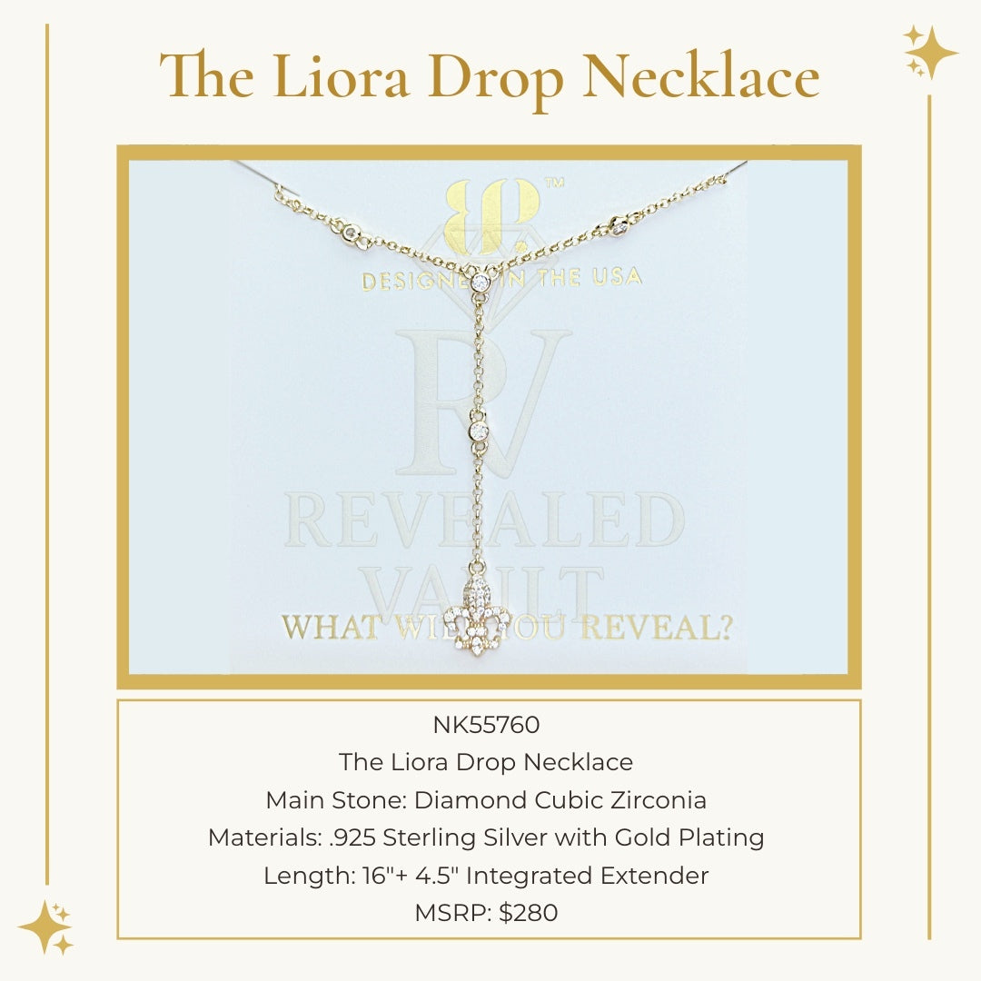 The Liora Drop Necklace - Sterling Club Vermeil