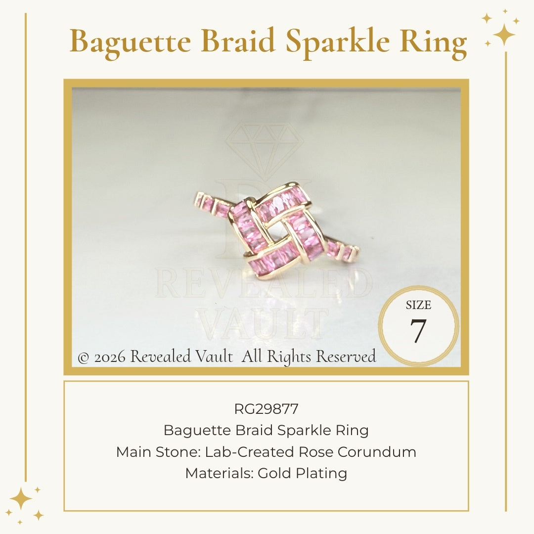 Baguette Braid Sparkle Ring - Size 7 - OG