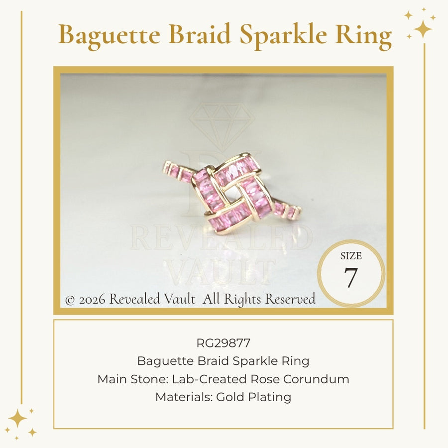 Baguette Braid Sparkle Ring - Size 7 - OG