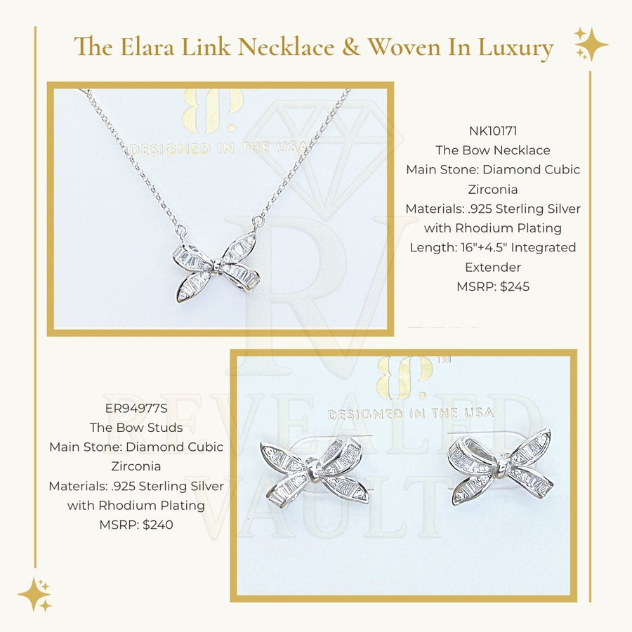 The Bow Necklace & The Bow Studs - Sterling Club