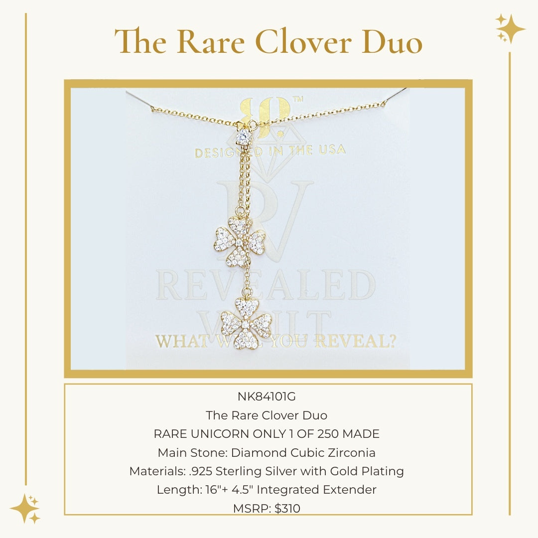 The Rare Clover Duo Rare Unicorn - Sterling Club Vermeil