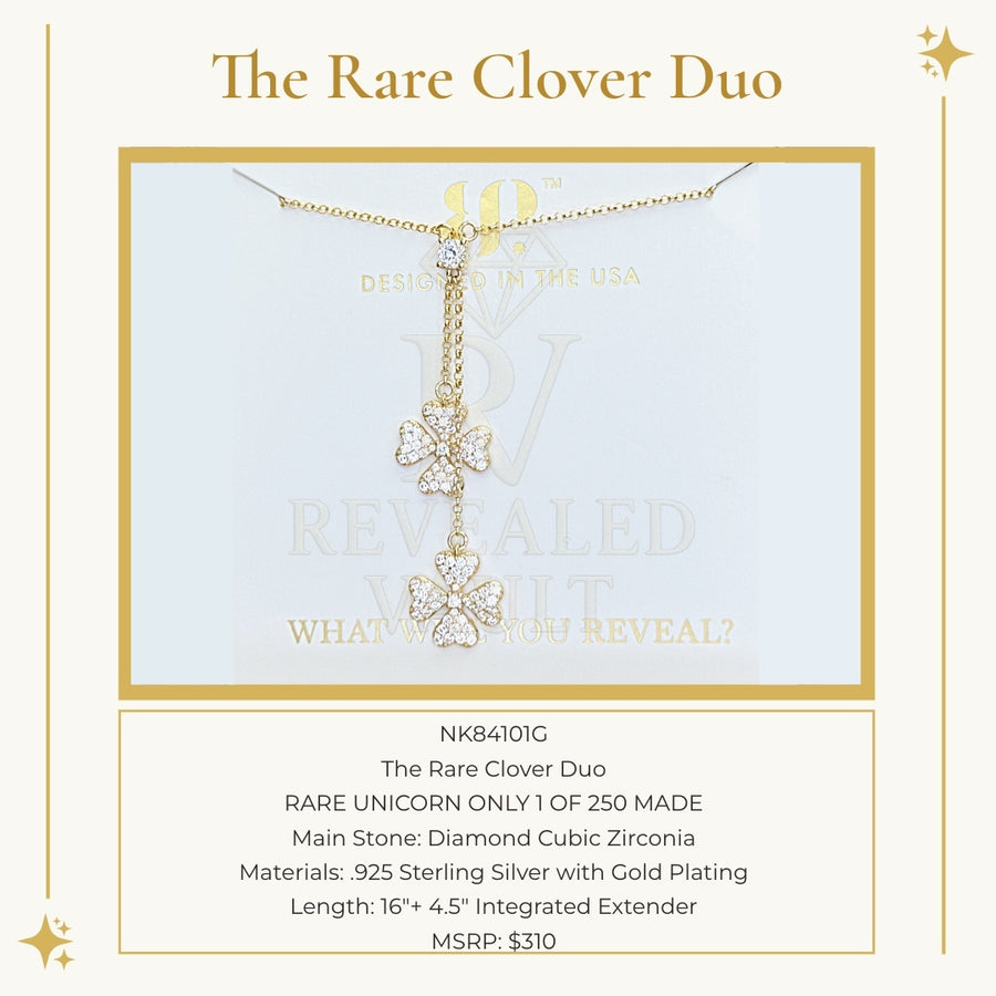 The Rare Clover Duo Rare Unicorn - Sterling Club Vermeil