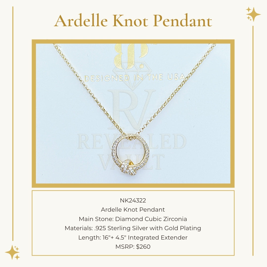 Ardelle Knot Pendant - Sterling Club Vermeil