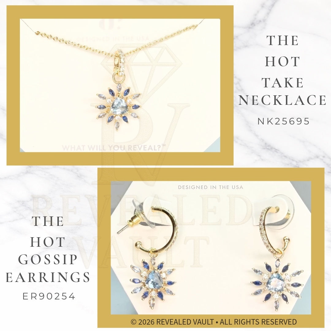 The Hot Take Necklace & The Hot Gossip Earrings  - OG