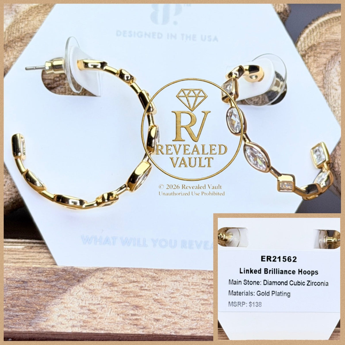 Linked Brilliance Hoops - OG