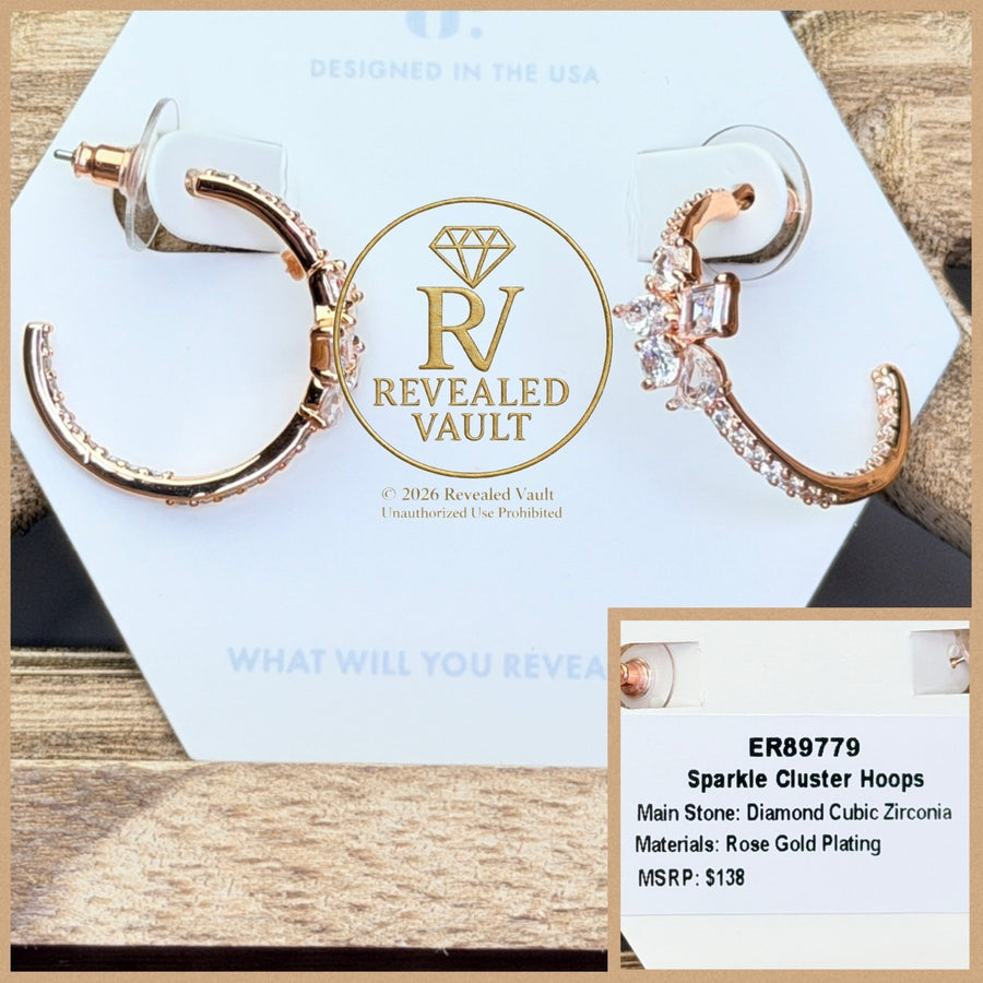 Sparkle Cluster Hoops - OG