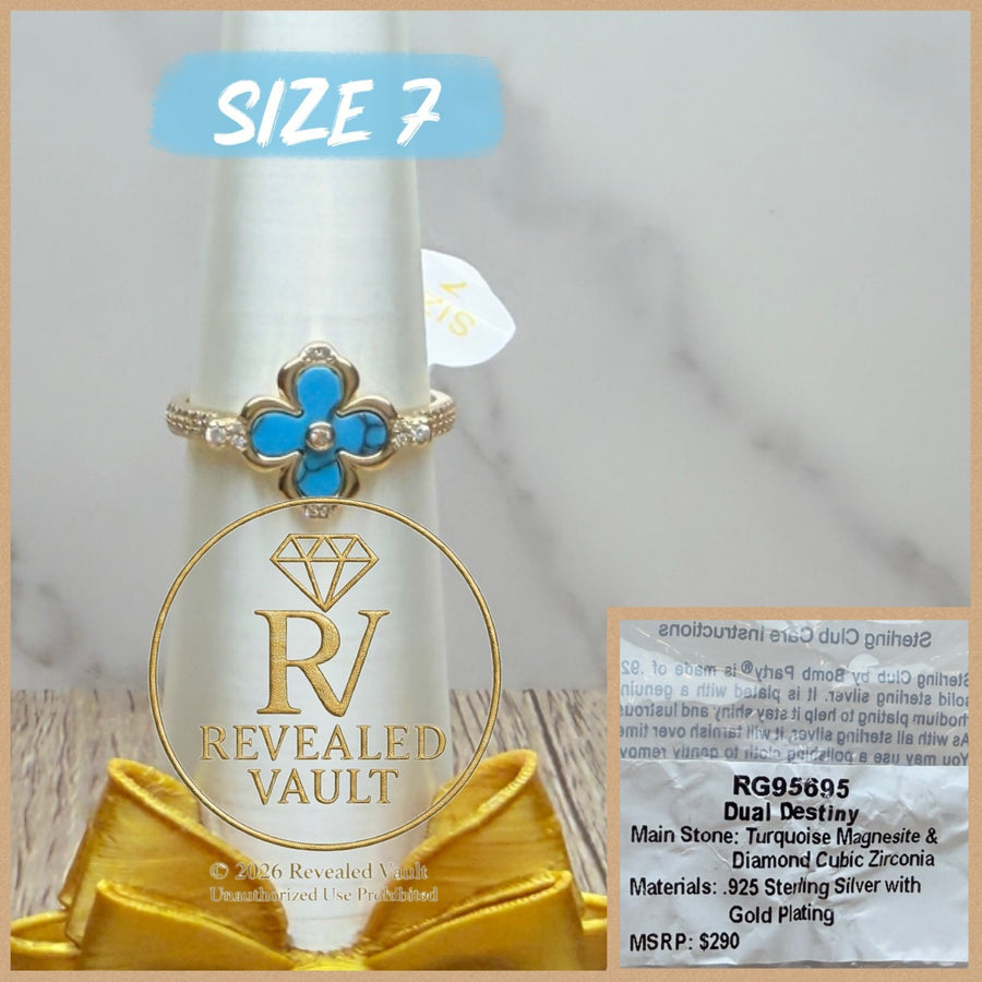 Dual Destiny - Size 7 - Sterling Club Vermeil