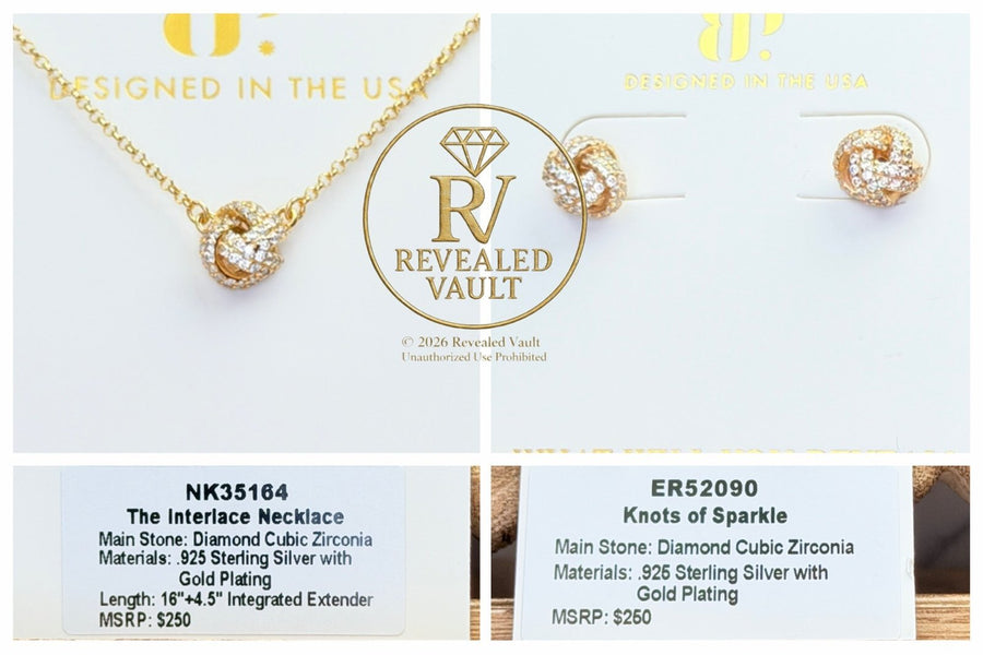 The Interlace Necklace & Knots of Sparkle - Sterling Club Vermeil