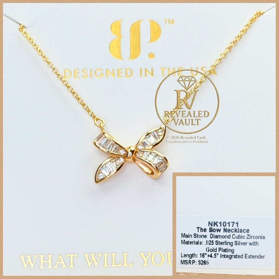 The Bow Necklace - Sterling Club Vermeil